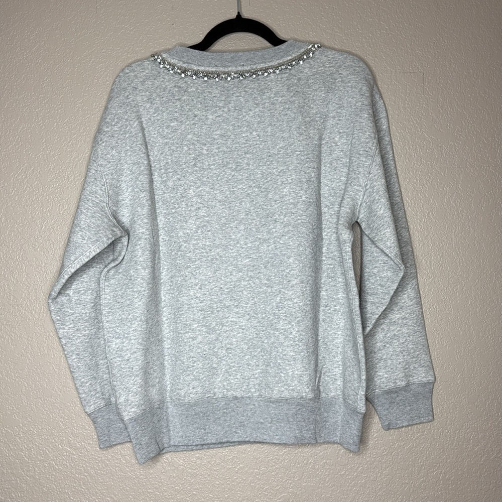 J. Crew Heritage Fleece Crewneck Sweatshirt with Embellishments - Picture 9 of 9